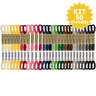 Kit 50 Meadas para Bordado Maxi Mouline