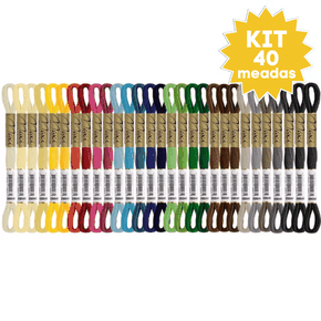 Kit 40 Meadas para Bordado Maxi Mouline